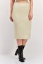 Women Textured Midi Skirt, Gold