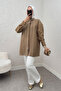 Hijab Shirt with Intermediate Piping 2219 - Mink - 2
