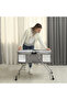 3 - IN - 1 Baby Cot / Cradle w / Mosquito net & Wheels - Dark Grey - 7