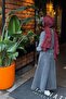 Skirted Denim Suit 62-02816 Antrast Model - 6