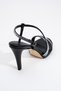 Nuevo Black Skin Stone Women's Heeled Evening Dress Shoes - 4