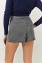 Women's Smoked Hidden Zipper Detailed Shiny Covered Shorts Skirt 8399 60261431 - 6