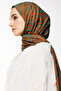 Riad Pattern Double Sided Shawl Cinnamon-Emerald