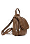 Gk66 Women's Backpack Suitable for Daily Use with Knitted Motif Covered Bag Mink - 4