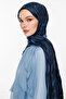 Selis Pattern Double-Sided Shawl Black-Indigo