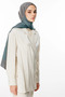 Nora Pattern Double-Sided Shawl Dark Gray-Emerald - 3