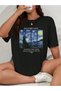 Unisex Van Gogh Starry Night Printed Oversize Short Sleeve T-Shirt