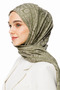 Henna Pattern Double-Sided Shawl Khaki-Salmon