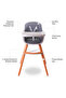 Premium Dual Height Wooden High Chair - Grey - 3