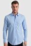 Men's Slim Fit Slim Fit Cotton Terry Cotton Fabric Easy Iron Blue Shirt