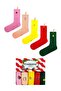 Box of 5 Unisex Embroidered Fruits Colorful Socks