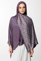 Marrakech Pattern Double Sided Shawl Purple-Grey