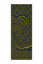 Riad Pattern Double Sided Shawl Navy Blue-Oil Green - 6