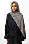 Mayra Pattern Double-Sided Shawl Black-Beige