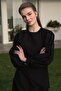 Asymmetrical Cape Detailed Black Dress - 4