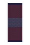 Nora Pattern Double Sided Shawl Navy Blue-Ceap Shell - 5