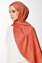 Mayra Pattern Double Sided Shawl Mink-Red - 3