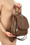 Gk66 Women's Backpack Suitable for Daily Use with Knitted Motif Covered Bag Mink - 2