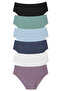 6 Pack Cotton Ribbed High Waist Plus Size Women's Panties