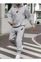 Men's Grimelange Double Striped Printed Hooded Tracksuit Set