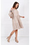 Long Sleeve Madonna Collar Dress| Elb32691 K.mink - 3