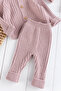Knitwear Cardigan Beret Unisex Winter Hat Baby Set - 4