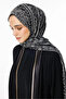 Lavin Pattern Double Sided Shawl Black-Black - 2