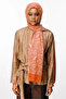 Velora Pattern Double-Sided Shawl Cinnamon-Beige
