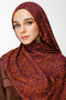 Velora Pattern Double Sided Shawl Purple-Orange - 2