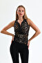 Leopard Double-breasted Blouse Leopard Pattern - 2