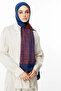 Nora Pattern Double Sided Shawl Navy Blue-Ceap Shell