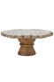 Saif Gallery Wooden Cake Stand, 10 x 10 x 5.5 cm, with Base - Brown