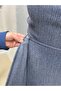 Uludag Suit with Dilba Sleeves and Drawstring Skirt-Ek-H-110-2 Navy - 3