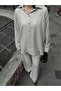 Women's Loose Linen Double Suit - 8