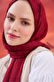 Houndstooth Jacquard Italian Silk Shawl Burgundy - 5