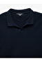 Cotton Short Sleeve Pique Fabric Polo Neck Slim Fit T-Shirt - 3