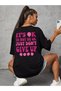 Unisex Give up Smile Printed Oversize Short Sleeve T-Shirt