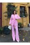 Women's Double-Belted Blazer Jacket and Trousers Set - 4