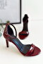 Cute Single Strap Thin Heeled Stylish Evening Dress Women's Shoes - 3