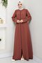 Zippered Large Size Ferace Kiremit Hm2488 - 2