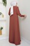 Zippered Large Size Ferace Kiremit Hm2488 - 5