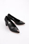 Women's Pointed Toe Heeled Shoes with Iron Accessories Black 212962621 - 2