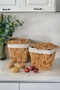 Rita - 2-Piece Multi-Purpose Potato and Onion Basket with Decorative Inner Protected Straw Lids