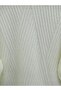 Diamond Patterned Knitted Knitwear Tunic -Ecru - 2