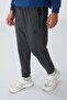Anthracite Melange Zipper Pocket Standard Mold Jogger Men's Tracksuit Bottom - 84651 - 3