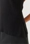 Women's Black V-Neck Knit Sweater with Slit Detail 60261444 - 5