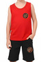 Astronaut Skateboard Printed Boys' Suspender T-Shirt and Shorts Set Top and Bottom - 4