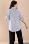 Gray Girls' Cropped Stone-Embellished Shirt and Trousers 3-Piece Set 20469 - 7