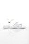 Mi̇a028-3010 Genuine Leather Women's Daily Comfortable White Holiday Sandals - 7