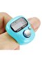 Digital Tally Counter, Mini Finger Ring LCD Clicker, Handheld Resettable Tasbeeh, Blue - 3